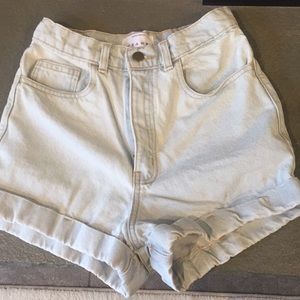 American Apparel High Waisted Jean Shorts